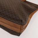 CELINE Macadam Canvas Tote Bag PVC Leather Brown Auth BA1814-9