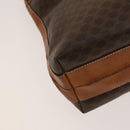 CELINE Macadam Canvas Tote Bag PVC Leather Brown Auth BA1814-14