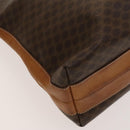 CELINE Macadam Canvas Tote Bag PVC Leather Brown Auth BA1814-16