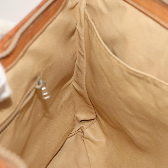 CELINE Macadam Canvas Tote Bag PVC Leather Brown Auth BA1814