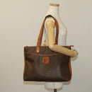 CELINE Macadam Canvas Tote Bag PVC Leather Brown Auth BA1814-23