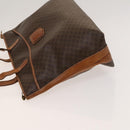 CELINE Macadam Canvas Tote Bag PVC Leather Brown Auth BA1814-4