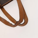 CELINE Macadam Canvas Tote Bag PVC Leather Brown Auth BA1814-7