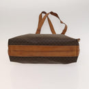 CELINE Macadam Canvas Tote Bag PVC Leather Brown Auth BA1814-5