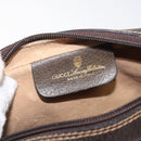 GUCCI GG Supreme Web Sherry Line Clutch Bag PVC Beige Red Green Auth BA1822-9