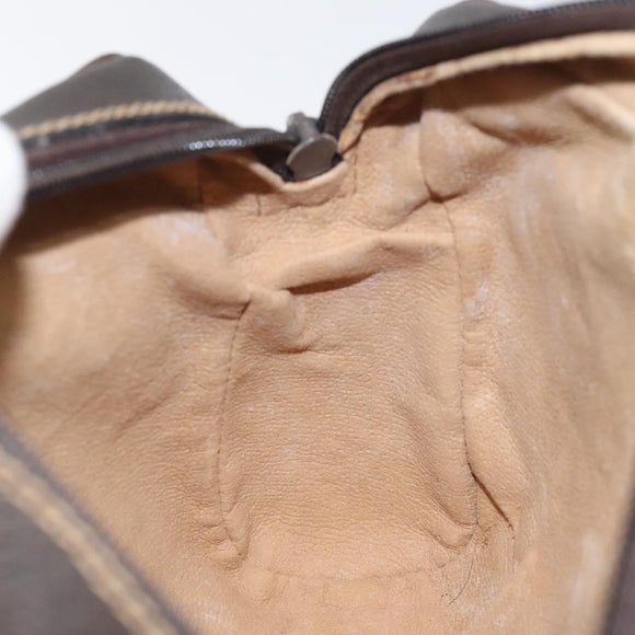 GUCCI GG Supreme Web Sherry Line Clutch Bag PVC Beige Red Green Auth BA1822