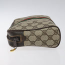 GUCCI GG Supreme Web Sherry Line Clutch Bag PVC Beige Red Green Auth BA1822-4