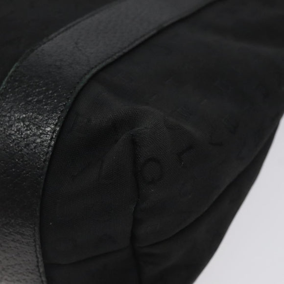 BVLGARI Logo Mania Hand Bag Canvas Black Auth BA1827