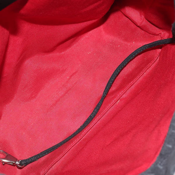 BVLGARI Logo Mania Hand Bag Canvas Black Auth BA1827