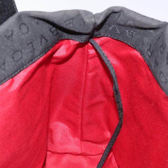 BVLGARI Logo Mania Hand Bag Canvas Black Auth BA1827