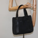 BVLGARI Logo Mania Hand Bag Canvas Black Auth BA1827-22