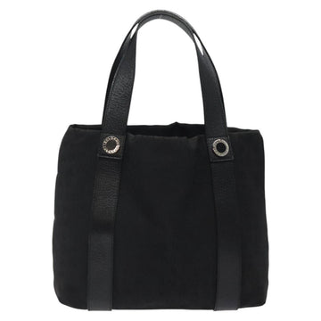 BVLGARI Logo Mania Hand Bag Canvas Black Auth BA1827 - 0