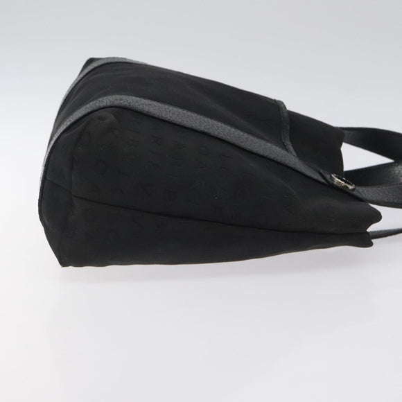 BVLGARI Logo Mania Hand Bag Canvas Black Auth BA1827