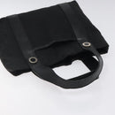 BVLGARI Logo Mania Hand Bag Canvas Black Auth BA1827-6