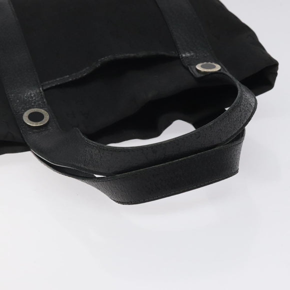 BVLGARI Logo Mania Hand Bag Canvas Black Auth BA1827