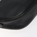 Burberrys Shoulder Bag Leather Black Gold Auth BA1828-9