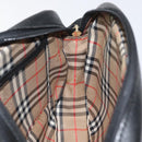 Burberrys Shoulder Bag Leather Black Gold Auth BA1828-18
