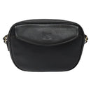 Burberrys Shoulder Bag Leather Black Gold Auth BA1828-13