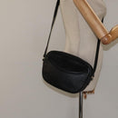 Burberrys Shoulder Bag Leather Black Gold Auth BA1828-21