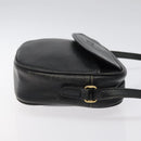 Burberrys Shoulder Bag Leather Black Gold Auth BA1828-3