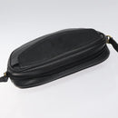 Burberrys Shoulder Bag Leather Black Gold Auth BA1828-6