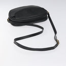 Burberrys Shoulder Bag Leather Black Gold Auth BA1828-7