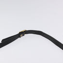 Burberrys Shoulder Bag Leather Black Gold Auth BA1828-8