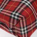 BURBERRY Nova Check Tote Bag Nylon Red Auth BA1829-14