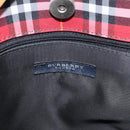 BURBERRY Nova Check Tote Bag Nylon Red Auth BA1829-10