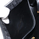 Christian Dior Trotter Canvas Shoulder Bag Black Gold Auth BA1830-12