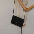 Christian Dior Trotter Canvas Shoulder Bag Black Gold Auth BA1830-21