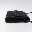 Christian Dior Trotter Canvas Shoulder Bag Black Gold Auth BA1830-3