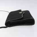 Christian Dior Trotter Canvas Shoulder Bag Black Gold Auth BA1830-4