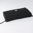 Christian Dior Trotter Canvas Shoulder Bag Black Gold Auth BA1830-6
