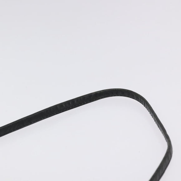 Christian Dior Trotter Canvas Shoulder Bag Black Gold Auth BA1830