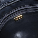 BALLY Quilted Shoulder Bag Leather Black Gold Auth BA1832-18