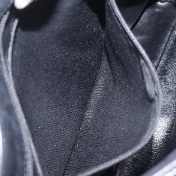 BALLY Quilted Shoulder Bag Leather Black Gold Auth BA1832