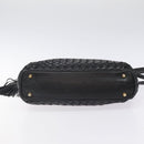 BALLY Quilted Shoulder Bag Leather Black Gold Auth BA1832-9