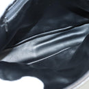 BALLY Quilted Chain Shoulder Bag Leather Gray Gold Auth BA1833-11