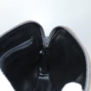 BALLY Quilted Chain Shoulder Bag Leather Gray Gold Auth BA1833-18