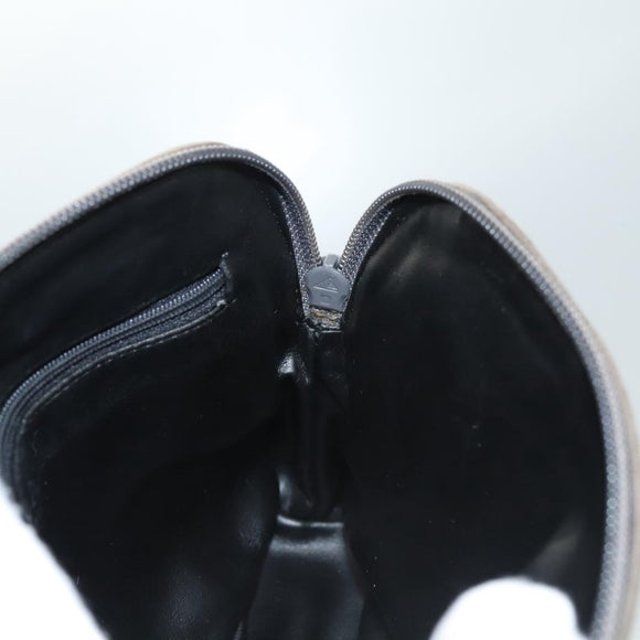 BALLY Quilted Chain Shoulder Bag Leather Gray Gold Auth BA1833