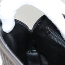 BALLY Quilted Chain Shoulder Bag Leather Gray Gold Auth BA1833-19