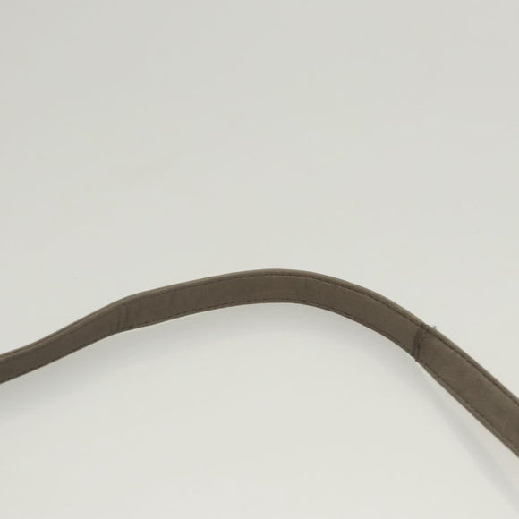 BALLY Quilted Chain Shoulder Bag Leather Gray Gold Auth BA1833