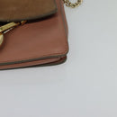 Chloe Fay Shoulder Bag Leather Pink Gold Auth BA1843-14