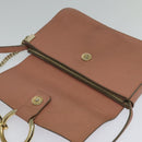 Chloe Fay Shoulder Bag Leather Pink Gold Auth BA1843-10