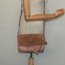 Chloe Fay Shoulder Bag Leather Pink Gold Auth BA1843-24