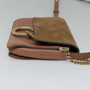 Chloe Fay Shoulder Bag Leather Pink Gold Auth BA1843-4