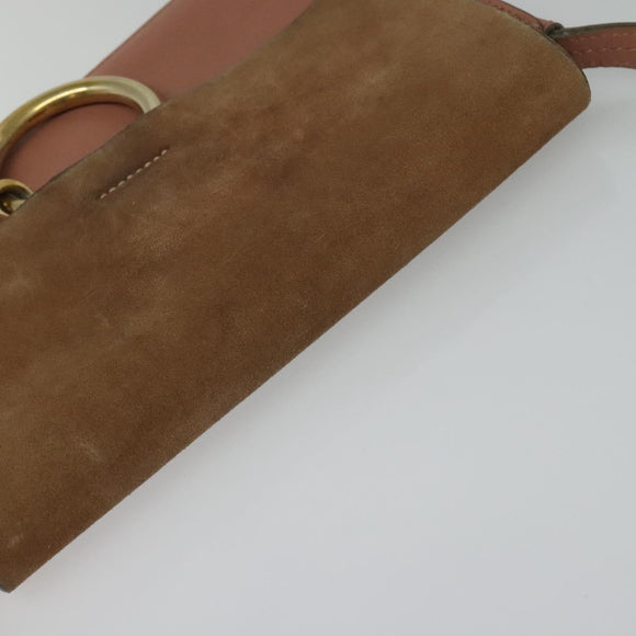Chloe Fay Shoulder Bag Leather Pink Gold Auth BA1843