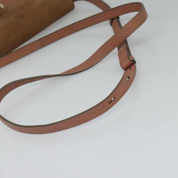 Chloe Fay Shoulder Bag Leather Pink Gold Auth BA1843