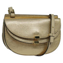 Chloe Georgia Shoulder Bag Leather Gold Auth BA1844-1